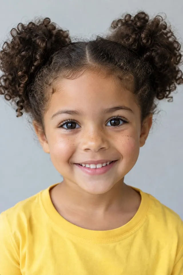 Foto de uma menina sorrindo
